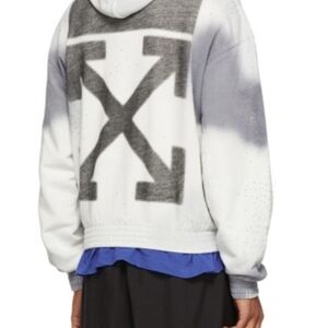 Off-White Gray and White Hoodie